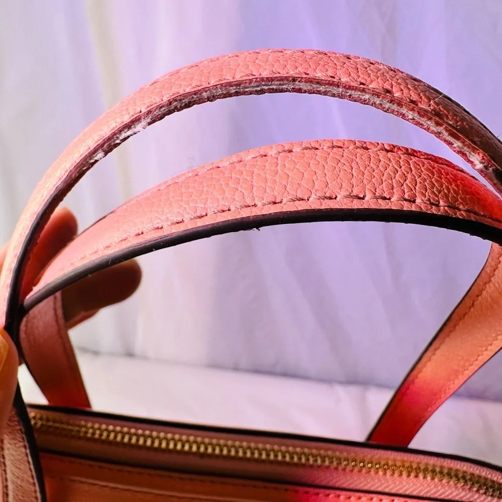 kate spade Coral Pink Leather Dome Tote